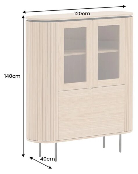 Massive home | Vitrína ATELIER 140 CM dubová dýha 47454
