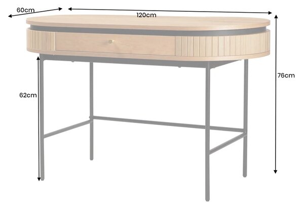 Massive home | Kancelářský stůl ATELIER dubová dýha 120 CM