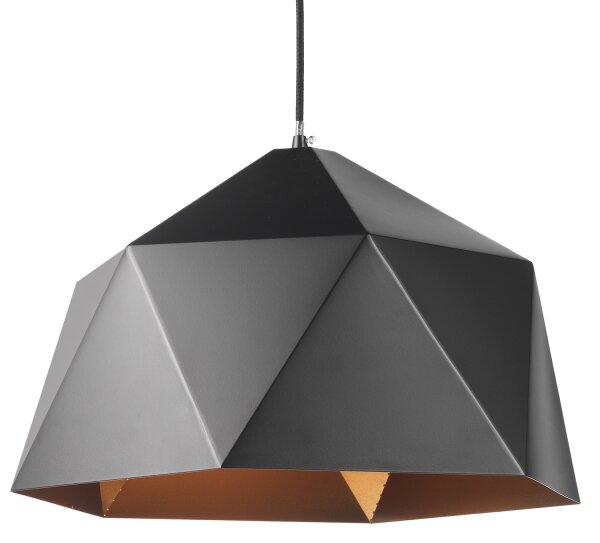 ONLI - Lustr na lanku YONG 1xE27/22W/230V černá pr. 46 cm