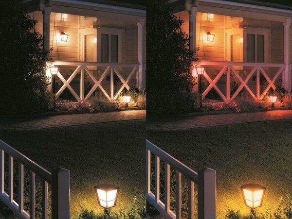 PHILIPS HUE Hue LED White and Color Ambiance Venkovní sloupkové svítidlo Philips Econic 17442/30/P7 černé 100cm 2200K-6500K RGB