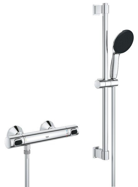 Grohe Precision Flow sprchová baterie nastěnná s termostatem StarLight Chrome 34800001