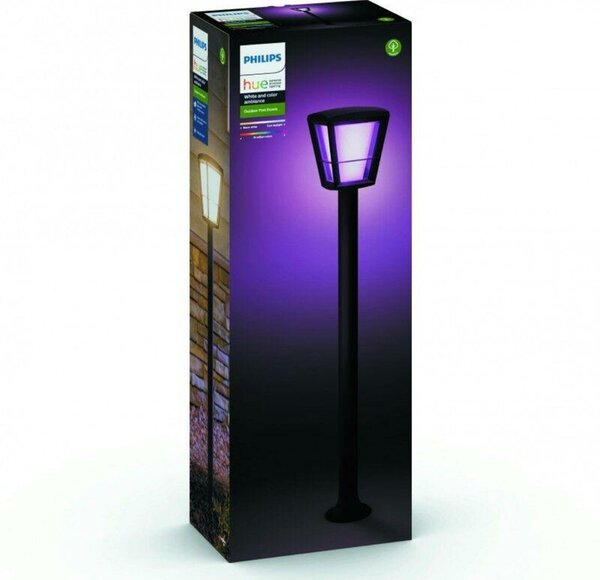 PHILIPS HUE Hue LED White and Color Ambiance Venkovní sloupkové svítidlo Philips Econic 17442/30/P7 černé 100cm 2200K-6500K RGB