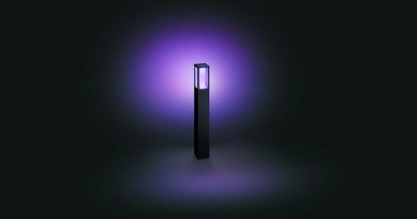 PHILIPS HUE Hue LED White and Color Ambiance Venkovní sloupkové svítidlo Philips Impress 17432/30/P7 černé 77cm 2200K-6500K RGB