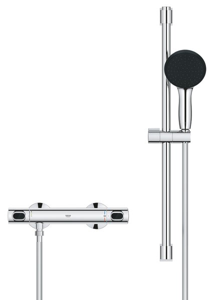 Grohe Precision Flow sprchová baterie nastěnná s termostatem StarLight Chrome 34800001