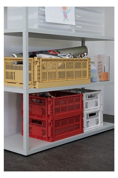 Úložný box Crate Recycled Golden Yellow L HAY