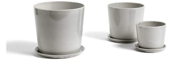 Keramický květináč s podmiskou Botanical Grey XL HAY
