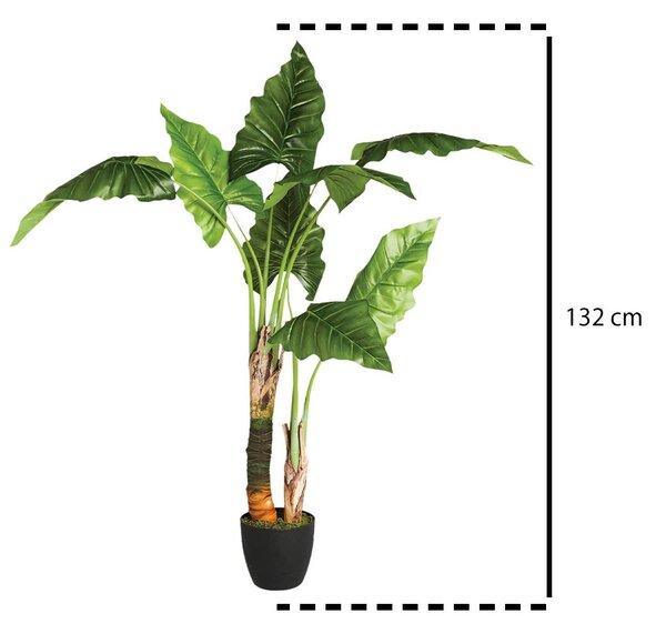 Umělá rostlina v květináči BANANA, 132 cm