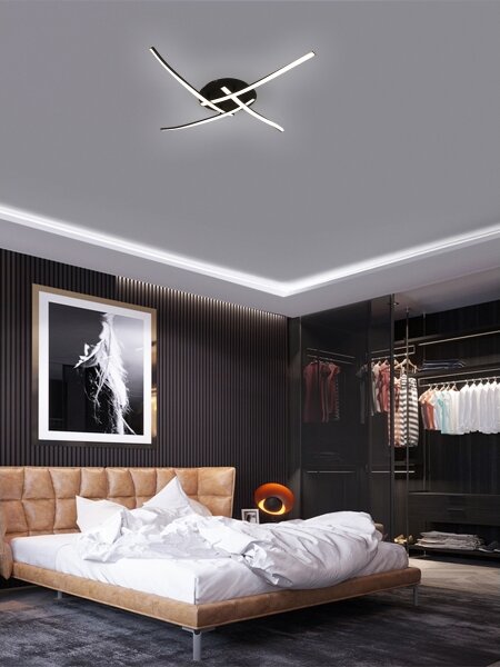 Brilagi - LED Stropní svítidlo STRIPES LED/32W/230V černá