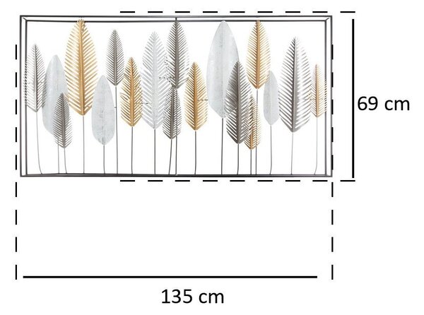 Deco List Wall dekorace 134 x 68 cm