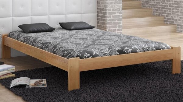 Dřevěná postel Pavlína 120x200 + rošt ZDARMA - Borovice