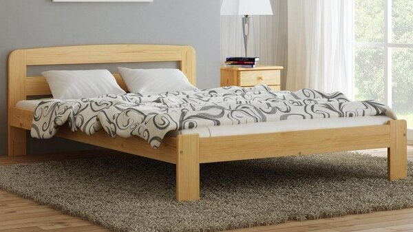 Dřevěná postel Monika 120x200 + rošt ZDARMA - borovice