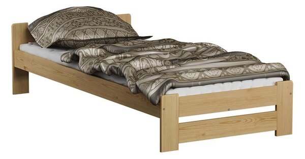 Dřevěná postel Viktor 90x200 + rošt ZDARMA (Barva dřeva: Borovice)