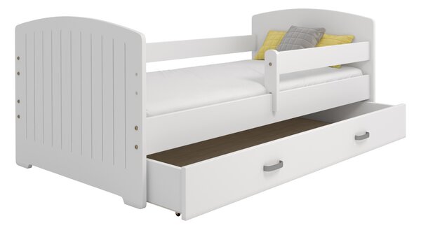 Dětská postel Magdaléna 80x160 B5, bílá/bílá + rošt a matrace