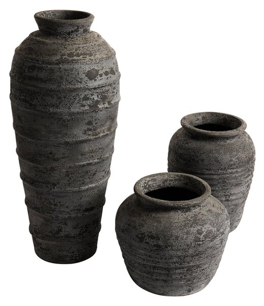 Váza Melancholia Mettalic Black 30 cm Muubs
