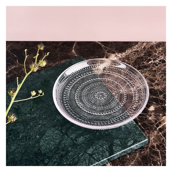 Skleněný talíř Kastehelmi Clear 25 cm Iittala
