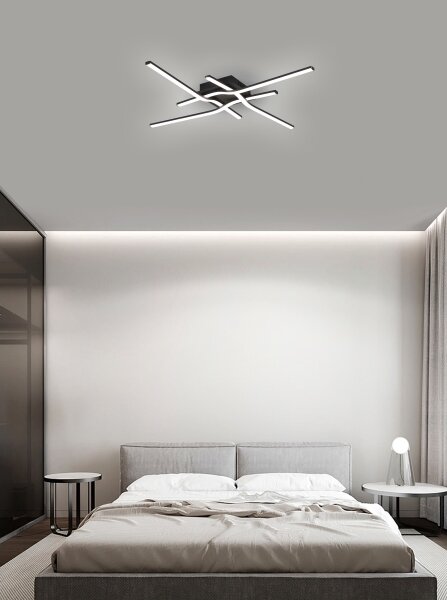 Brilagi - LED Stropní svítidlo STRIPES LED/38W/230V černá