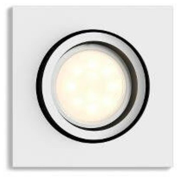 PHILIPS HUE Hue White Ambiance Stropní podhledové svítidlo Philips Milliskin BT 8719514338609 LED GU10 5W 350lm 2200-6500K 230V, bílé hranaté s Bluetooth