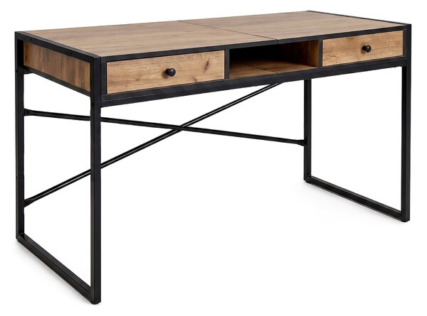 Ak furniture Psací stůl Elonis 123 cm dub Craft/černý