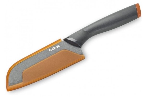 Tefal - Nerezový nůž santoku FRESH KITCHEN 12 cm šedá/oranžová