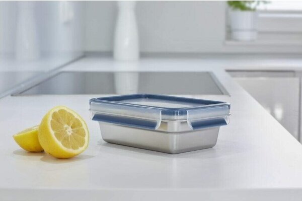 Tefal - Dóza na potraviny 0,8 l MSEAL STEEL modrá/nerez