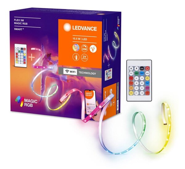Ledvance- LED RGB Stmívatelný pásek SMART+ MAGIC FLEX 3m LED/15,5W/230V Wi-Fi+DO