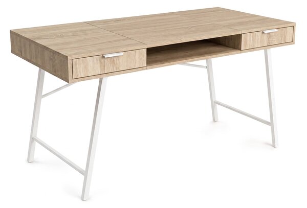 Ak furniture Psací stůl Arden 120 cm bílý/dub Sonoma
