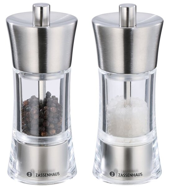 Set mlýnků AACHEN akryl/nerez 14 cm - Zassenhaus