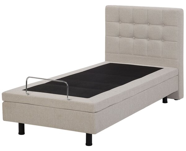 Polohovací postel Tkanina DUKE 80 x 200 cm Béžová