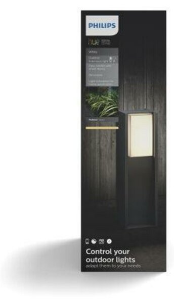 PHILIPS HUE Hue White venkovní sloupkové svítidlo Philips Turaco 16473/93/P0 antracitové, 2700K, 40cm
