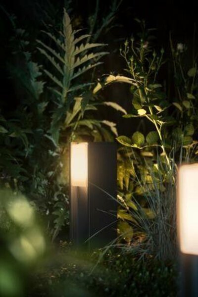 PHILIPS HUE Hue White venkovní sloupkové svítidlo Philips Turaco 16473/93/P0 antracitové, 2700K, 40cm