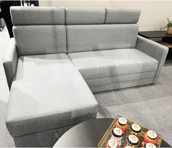 Malá sedací souprava HUGO MINI | 160x217 cm | rozkládací s úložným prostorem | VÝBĚR TKANIN