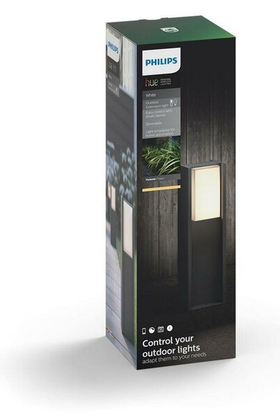 PHILIPS HUE Hue White venkovní sloupkové svítidlo Philips Turaco 16473/93/P0 antracitové, 2700K, 40cm