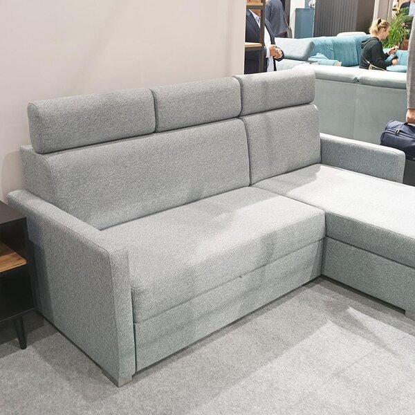 Malá sedací souprava HUGO MINI | 217x160 cm | rozkládací s úložným prostorem | VÝBĚR TKANIN