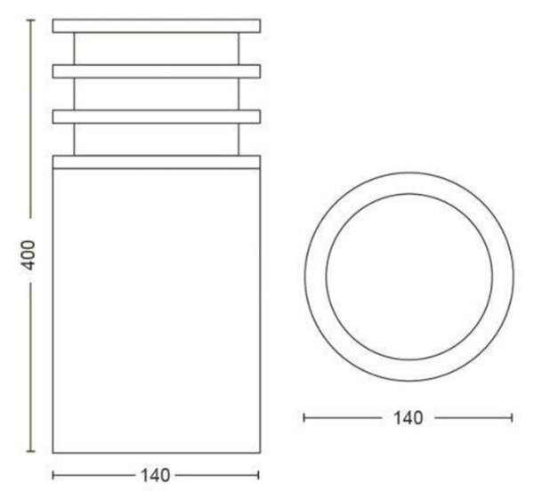 PHILIPS HUE Hue White Venkovní sloupkové svítidlo Philips Lucca 17402/93/P0 antracitové, 2700K, 40cm