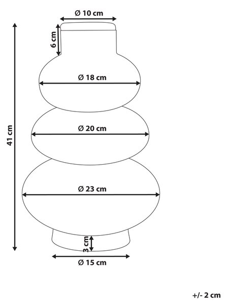 Dekorativní váza MARANG Mořská tráva 41 cm Přírodní