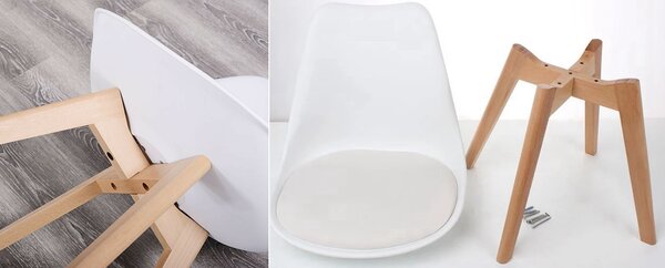 TRENDIE Jídelní židle JULIE bílá - skandinávský styl