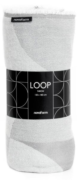 Pléd s třásněmi Loop Cool Grey 130x180 cm Novoform
