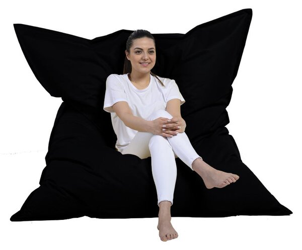 Atelier del Sofa Zahradní sedací vak Giant Cushion 140x180 - Black, Černá