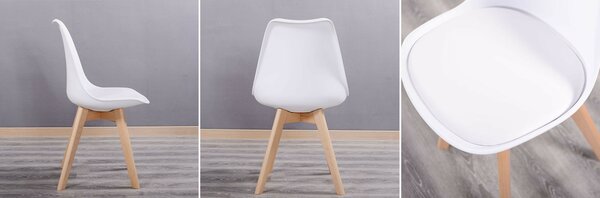 TRENDIE Jídelní židle JULIE bílá - skandinávský styl