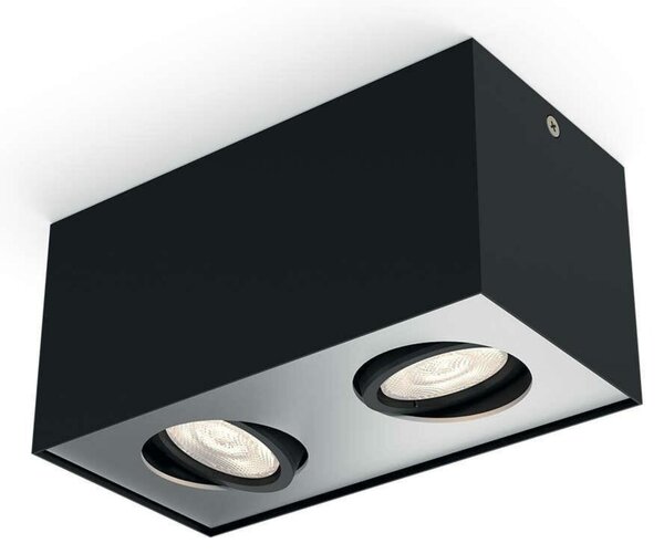 LED Bodové svítidlo Philips Box 50492/30/P0 černé 2x4,5W