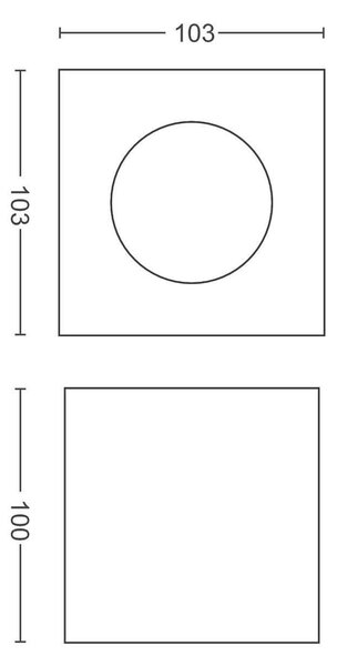 LED Bodové svítidlo Philips Box 50491/30/P0 černé 1x4,5W