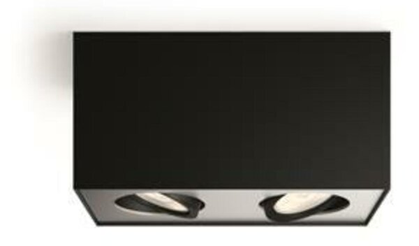LED Bodové svítidlo Philips Box 50492/30/P0 černé 2x4,5W