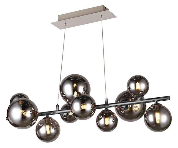 Wofi 6014.10.24.9000 - LED Lustr na lanku VILLA 10xG9/3W/230V černá/chrom