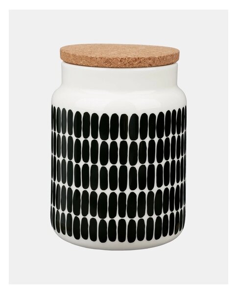 Dóza s korkovým víčkem Oiva Alku 1,2 l Marimekko