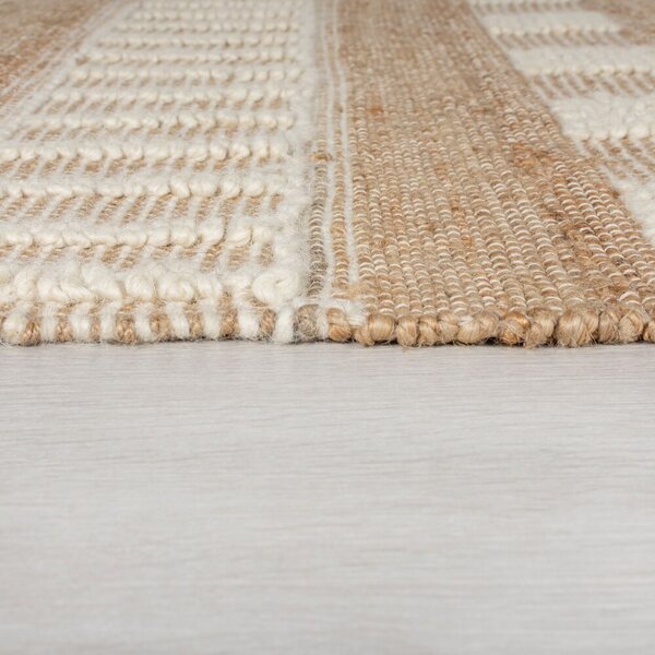 Flair Rugs, Běhoun Jubilant Medina Jute Natural/Ivory, 60x230, béžová, ložnice