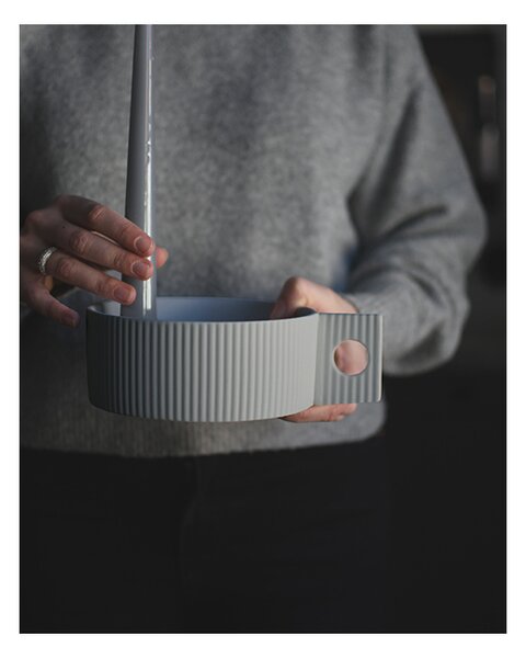Keramický svícen Lida Town Light Grey 19 cm Storefactory Scandinavia