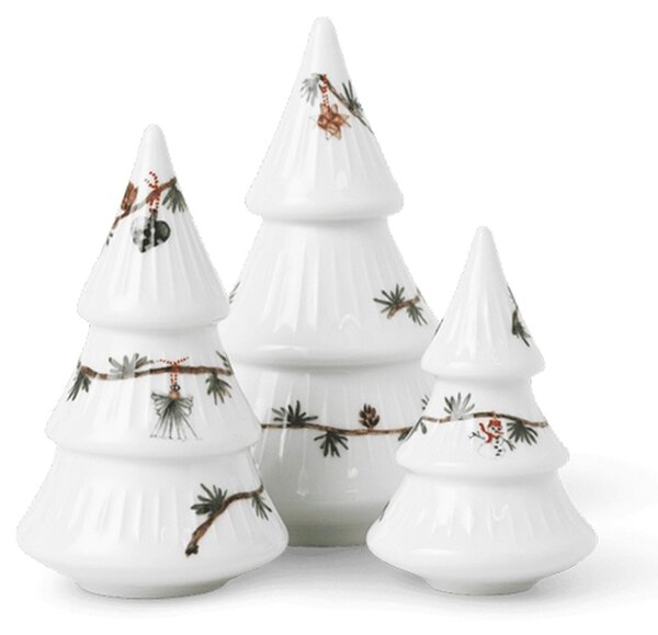 Porcelánové stromečky Hammershoi Christmas - set 3 Kähler
