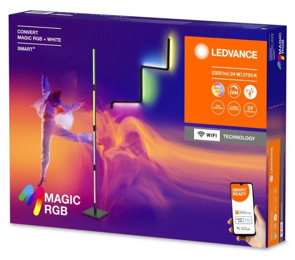 Ledvance- LED RGBW Stmívatelná stojací lampa 2v1 SMART+ MAGIC LED/24W/230V Wi-Fi