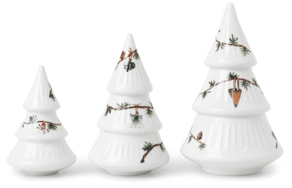Porcelánové stromečky Hammershoi Christmas - set 3 Kähler