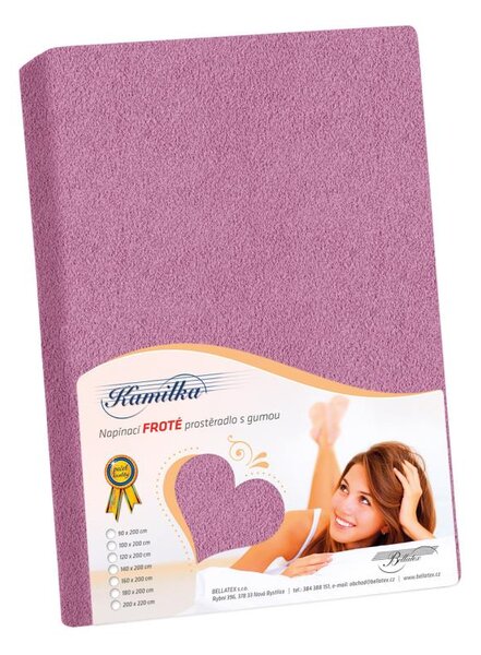 BELLATEX Prostěradlo froté Fialová 100x200 cm